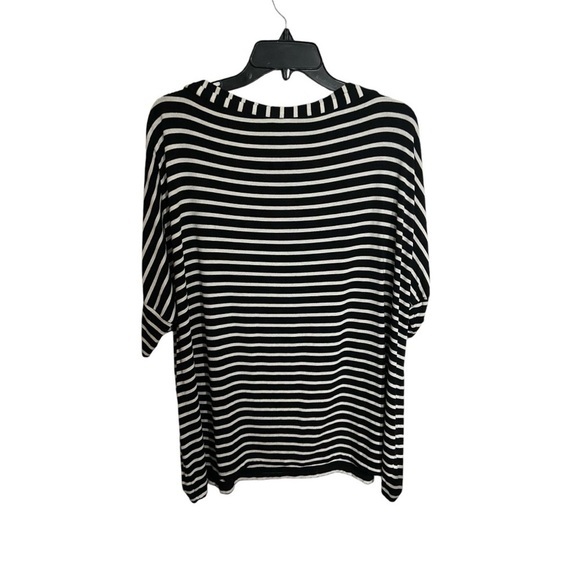 Chico’s Black & White Striped Top - Picture 4 of 7